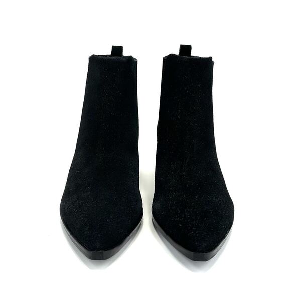 Marc Fisher LTD Yolli Women Black Ankle Boot Size 6 Suede Block Heel Bootie New - Picture 4 of 16